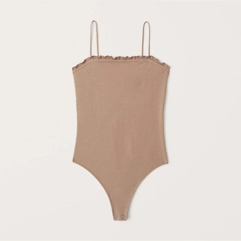 Ruffle Trim Bodysuit | Abercrombie & Fitch (US)