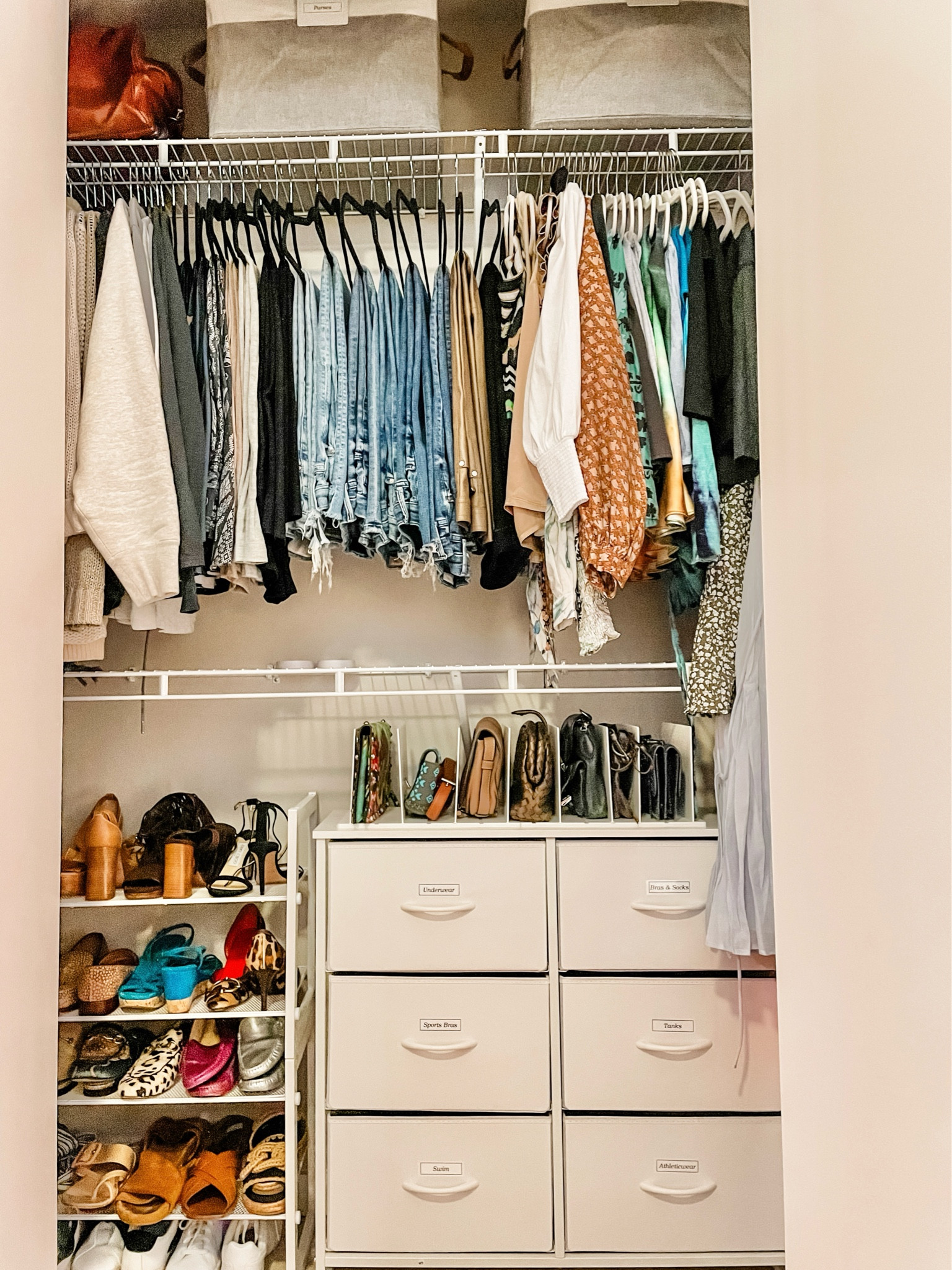 We were tasked with maximizing the ONLY storage space in this apartment! The right product was key to make sure we were able to use every inch, but still make it look great. 

Got a small space you are struggling with? We have solutions for your tough areas!