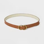 Women's Double O Ring Buckle Belt - Universal Thread™ Tan | Target