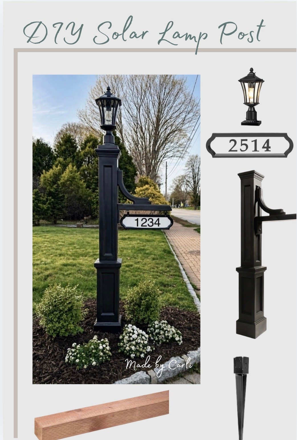 DIY solar lamp post/address sign

#LTKHome