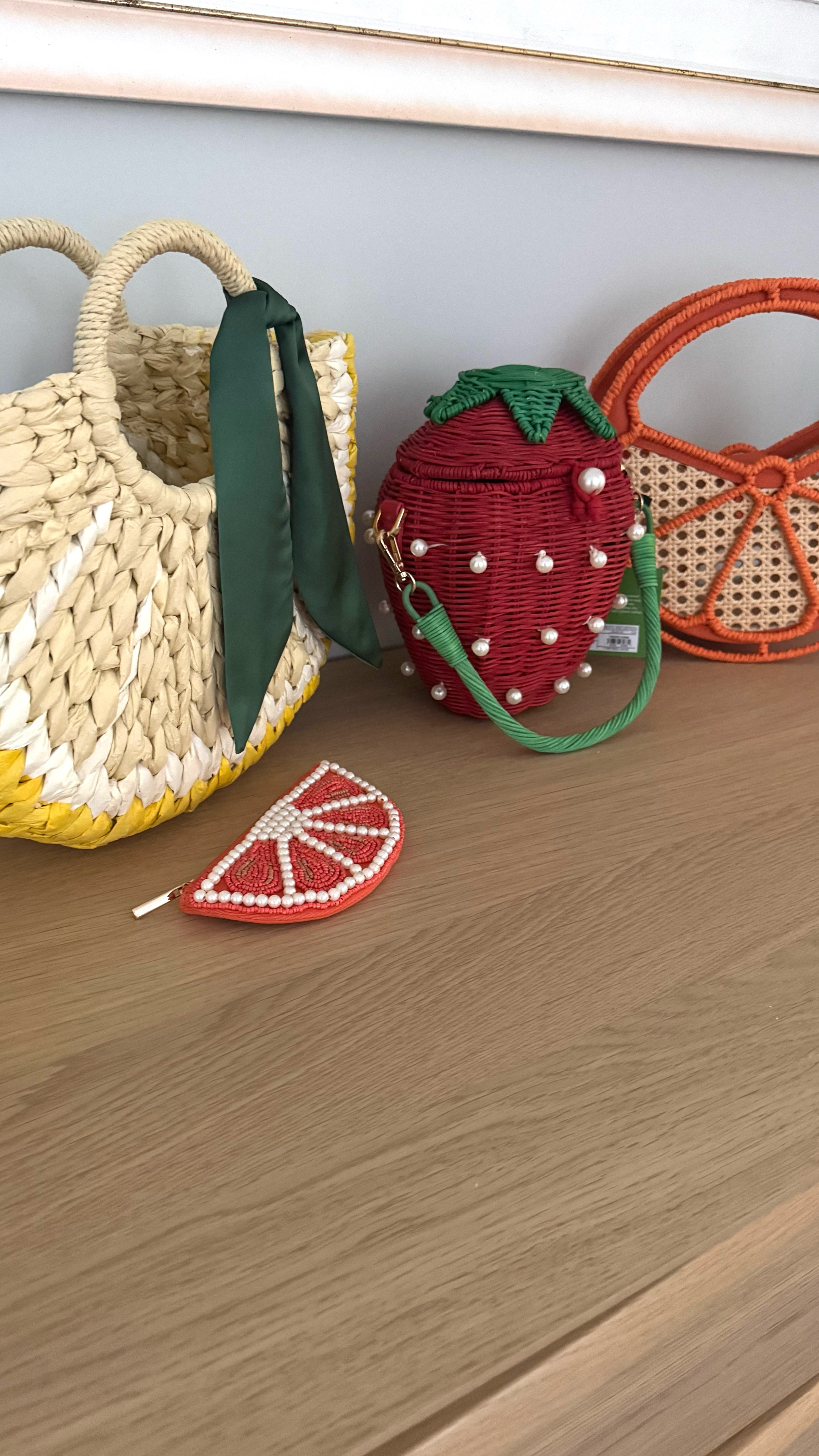See if they are in stock near you. The lemon and orange bags are on clearance @target @targetstyle they have some in store. The strawberry purse was part of the @katespadeny collab with Target and was an in store exclusive. There are a bunch selling on eBay now. I just thought they were so cute and wanted to share. Adorable handbags for summer! 

#LTKStyleTip #LTKU #LTKWatchNow