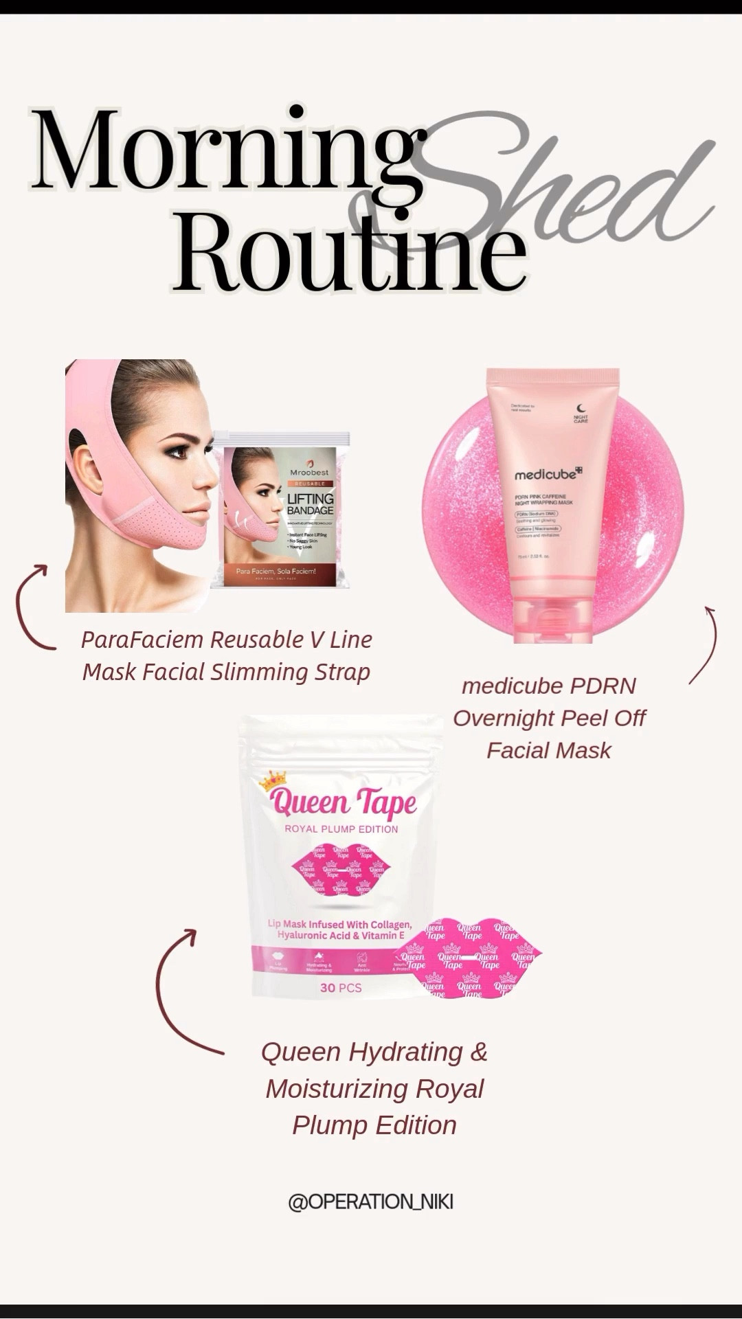 Morning shed routine on repeat ✨🧖🏾‍♀️ This is how I reset my skin and lips before the day starts, focusing on hydration, sculpting, and that refreshed look without overdoing it. Simple steps I actually stick to and love incorporating into my daily routine. Follow for more @OPERATION_NIKI on IG, TikTok, & Facebook 💕 #morningshed #skincarefinds #beautyroutine #amazonbeauty #selfcarehabits #skincareessentials #beautyinspo #dailyroutine #LTKFindsUnder50 #LTKFindsUnder100

#LTKselfcare #LTKmorningroutine #LTKBeauty