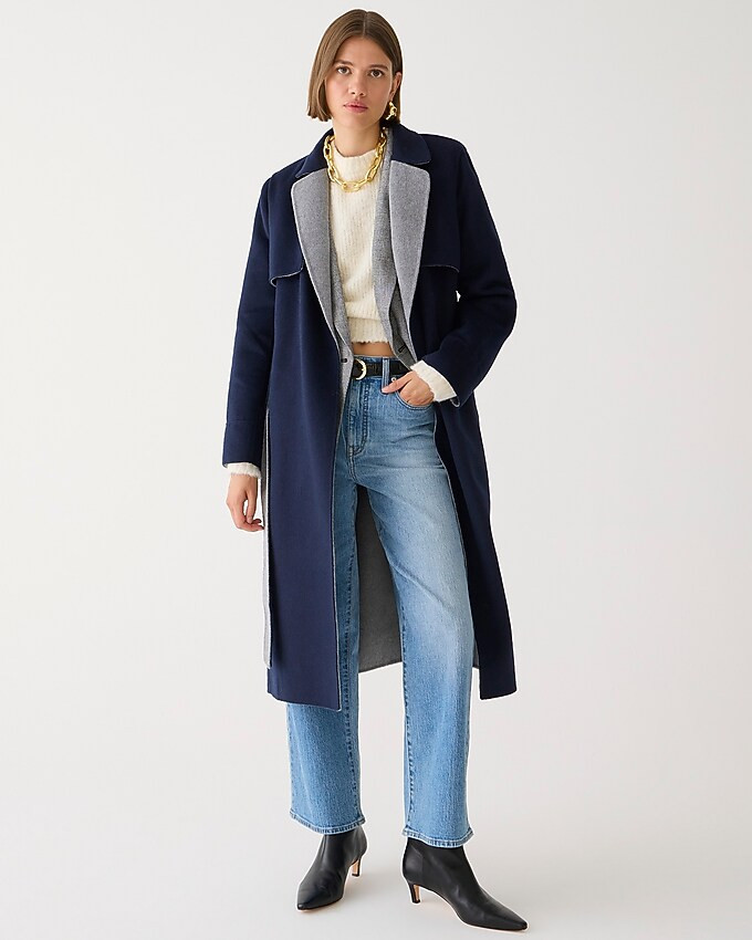 Harriet trench coat in double-faced blend | J. Crew US