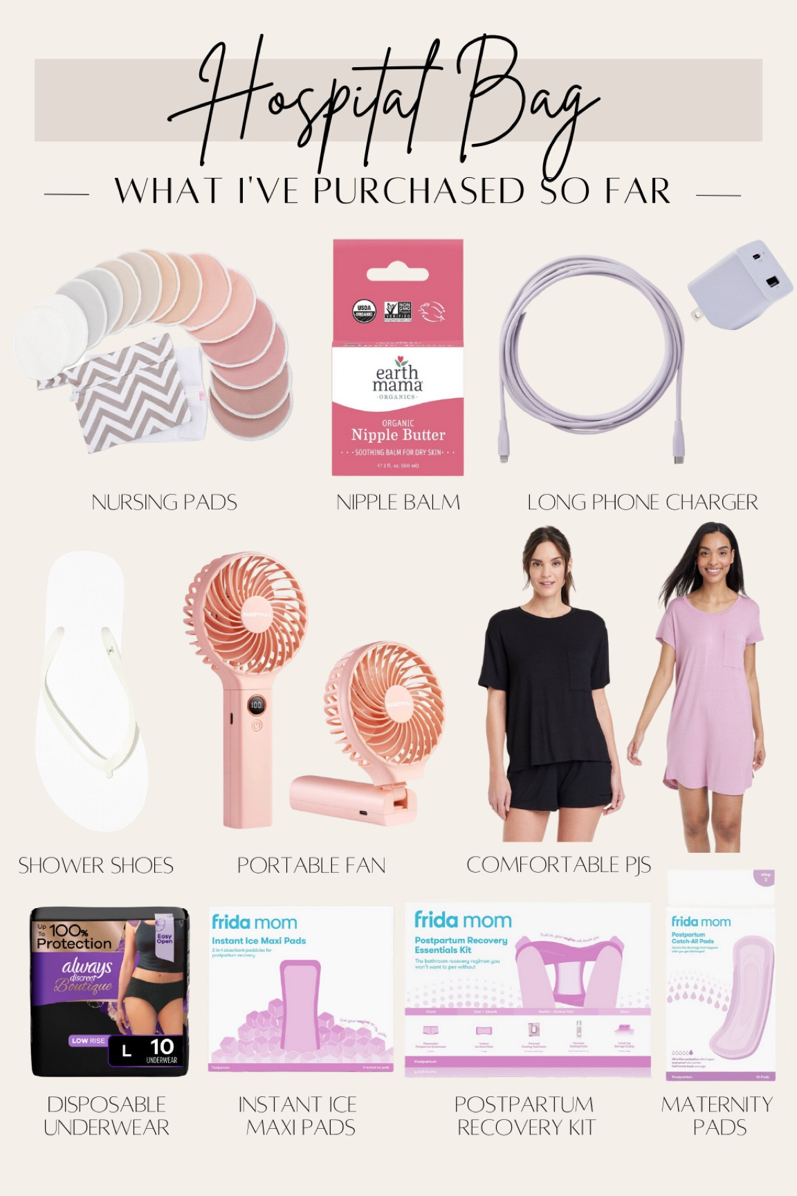 A few items that I’ve purchased so far to pack in my hospital bag for labor and delivery! 🤰#pregnant #hospitalbag #laboranddelivery 

#LTKbump