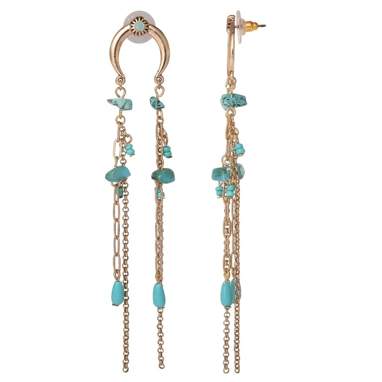 Jessica Simpson Women’s Faux Turquoise Dangle Drop Earrings | Walmart (US)