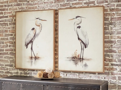 Aubinell Herons Wall Art (Set of 2) | Ashley Homestore