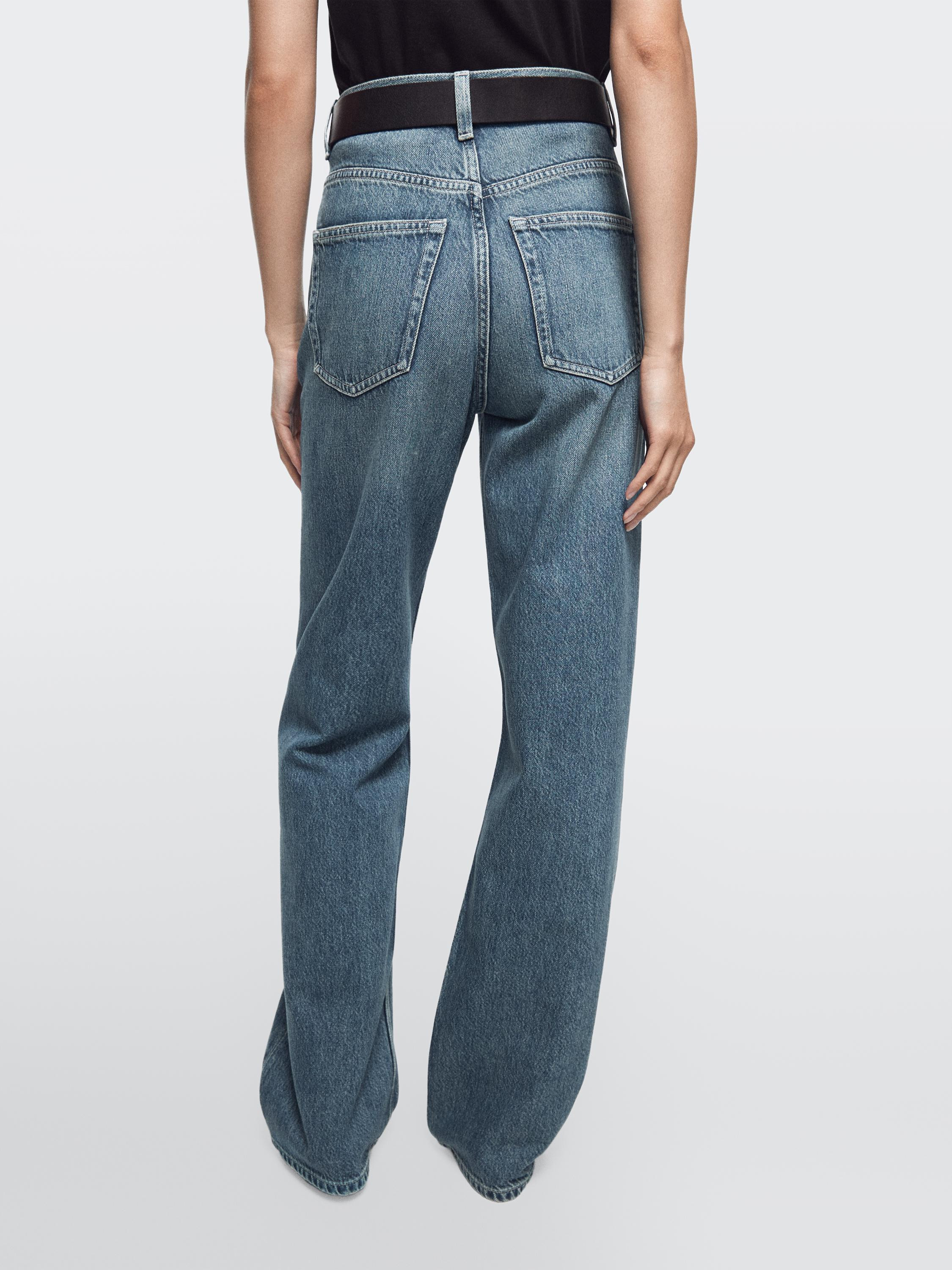High-waist wide-leg jeans | Massimo Dutti UK