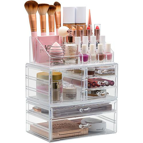 Sorbus Large Makeup Storage Organizer 3-Piece Set | HSN