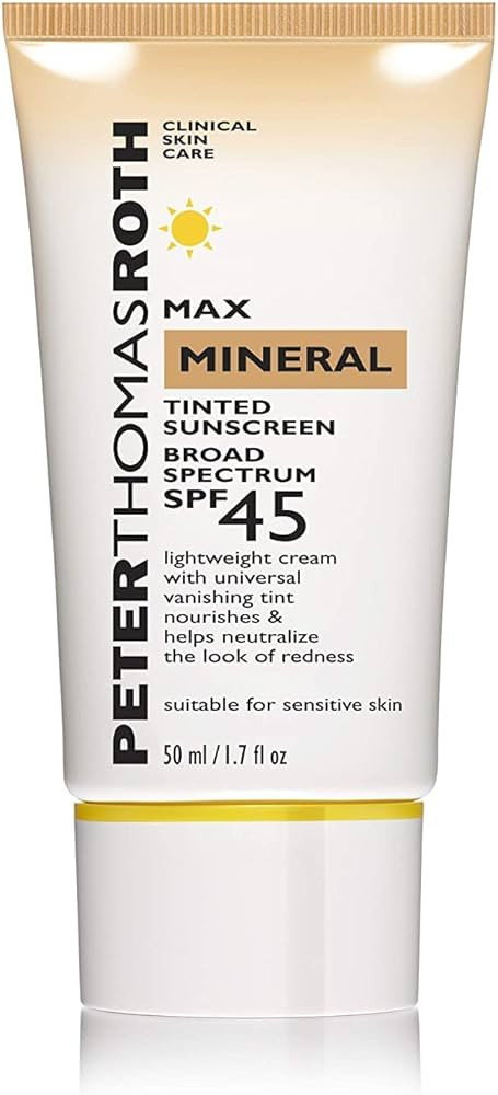 Peter Thomas Roth | Max Mineral Tinted Sunscreen Broad Spectrum SPF 45 | Tinted Moisturizer with ... | Amazon (US)