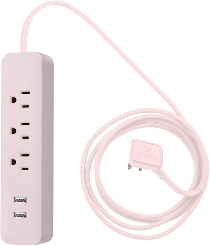 Globe Electric - 78257 Designer Series Power Strip, Rose 3 Outlet | Amazon (US)