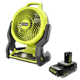 ONE+ 18V Cordless Hybrid 7-1/2 in. Fan with 2.0 Ah Lithium-Ion HIGH PERFORMANCE Battery | The Home Depot
