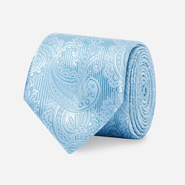 Twill Paisley Steel Blue Tie | The Tie Bar