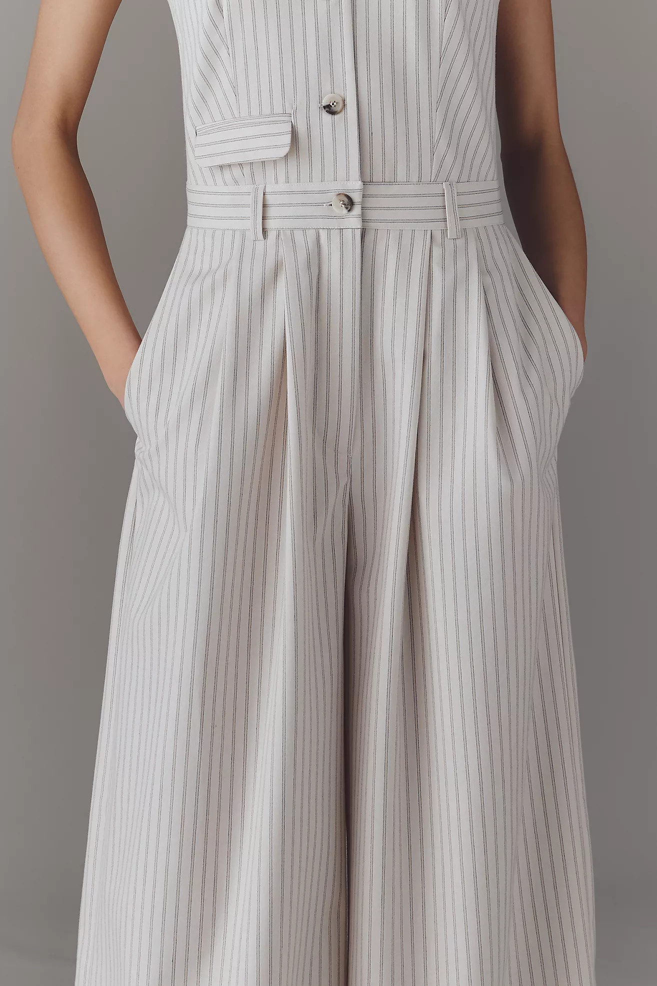 The Avery Wide-Leg Pleated Jumpsuit by Maeve | Anthropologie (US)