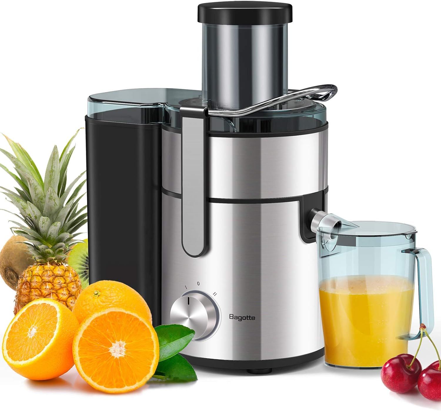 Bagotte Large Juicer Machines, 1000W, 85mm Wide Mouth Centrifugal Juicers Easy Clean Juice Extrac... | Amazon (US)
