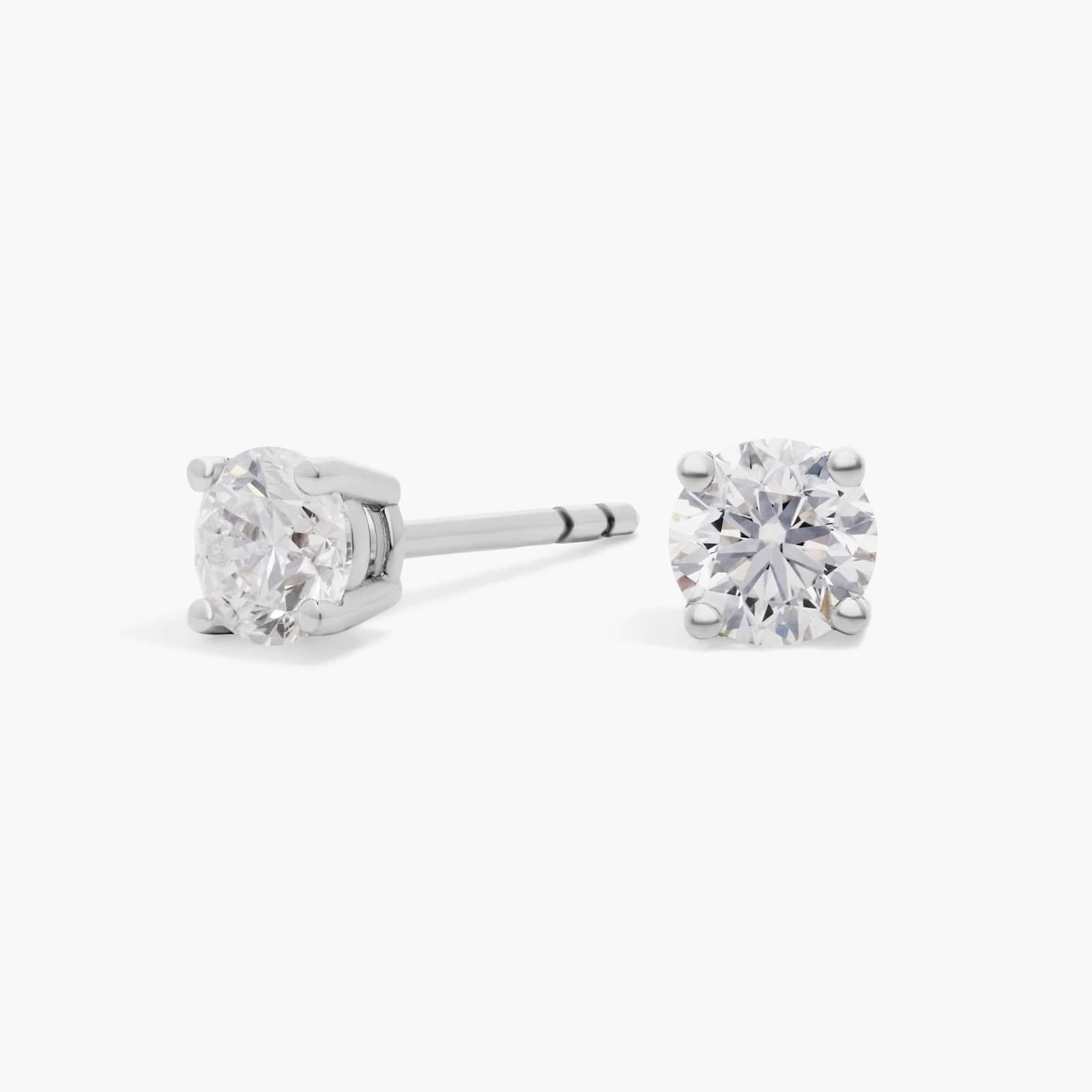 Diamond Stud Earrings In 14k White Gold (3/4 ct. tw.) | Blue Nile