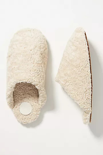 Plush Faux Fur Slippers | Anthropologie (US)