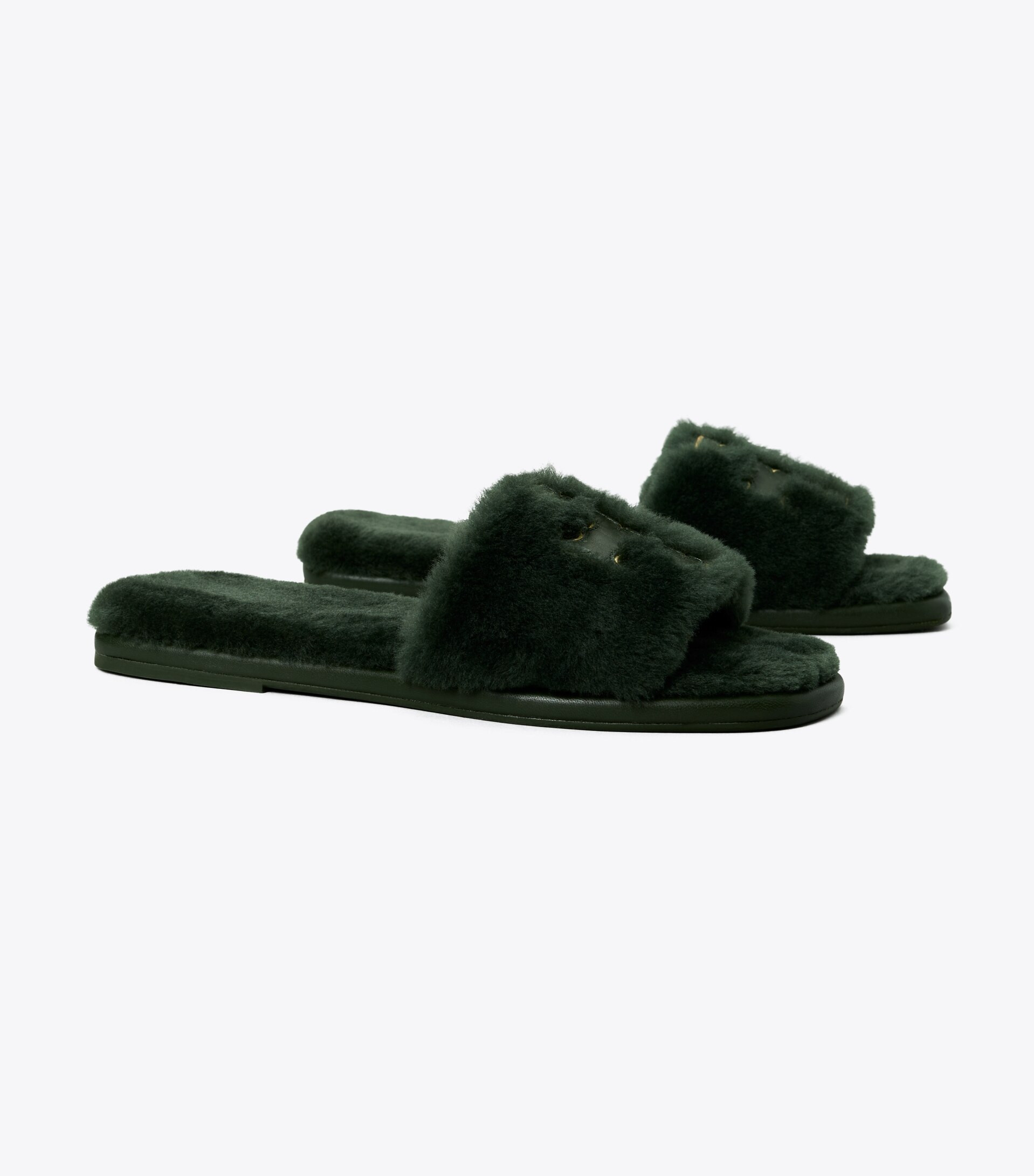 Double T Shearling Slide | Tory Burch (US)