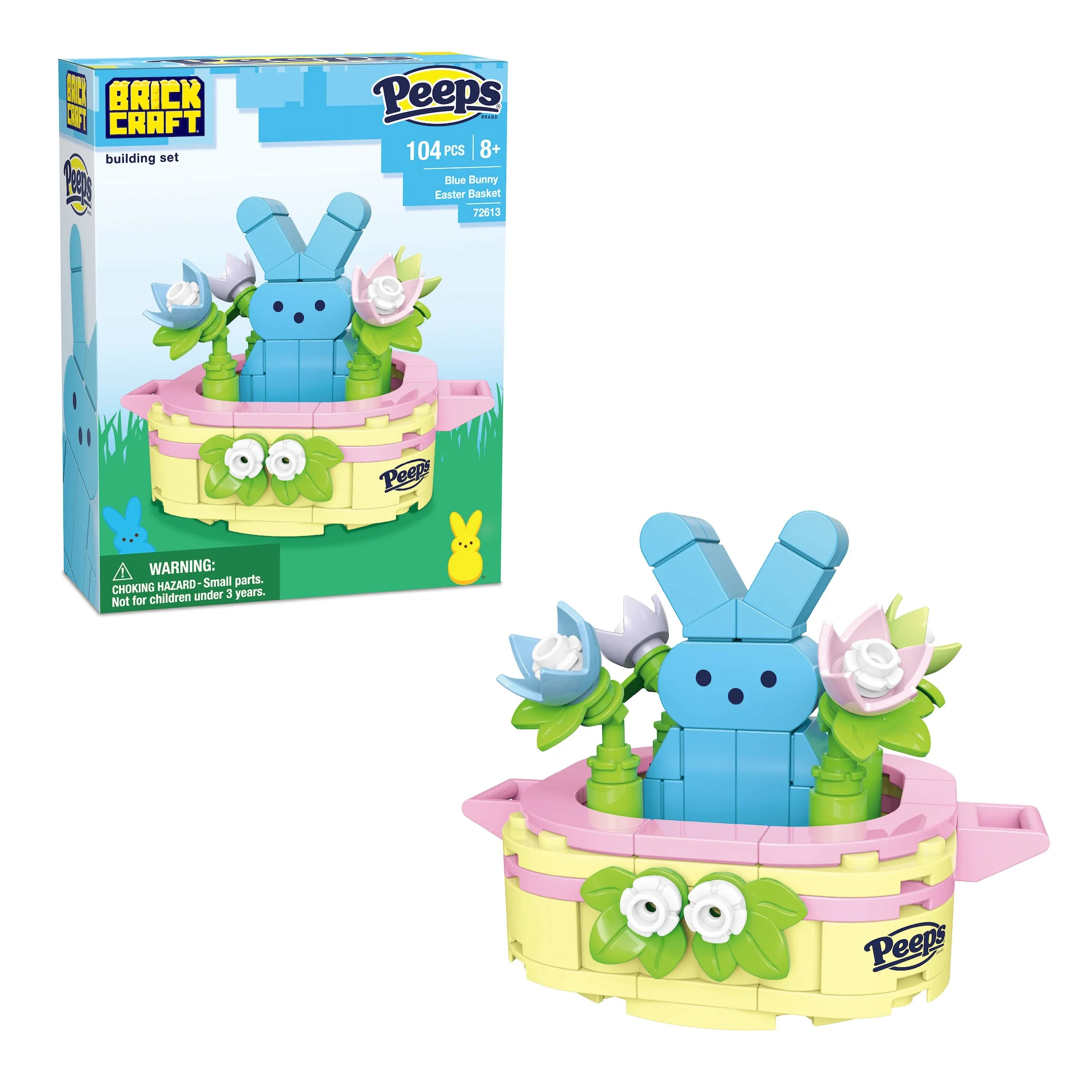 Brickcraft PEEPS Blue Bunny Easter Basket Building Kit (104-Piece Set), Easter Brick Toy, Candy C... | Walmart (US)