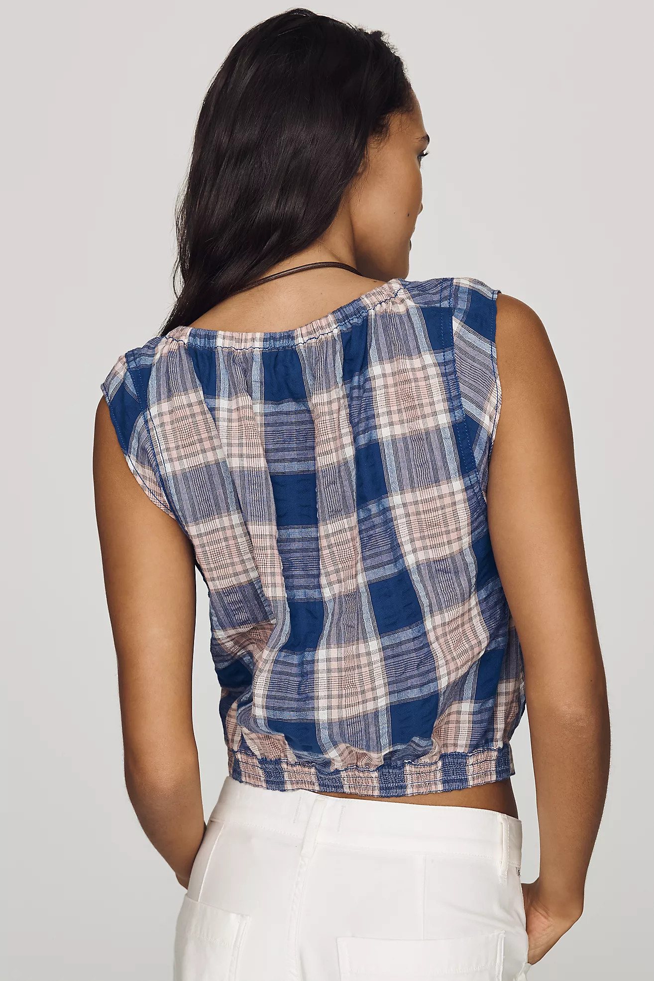 Pilcro Sleeveless Bubble Top | Anthropologie (US)