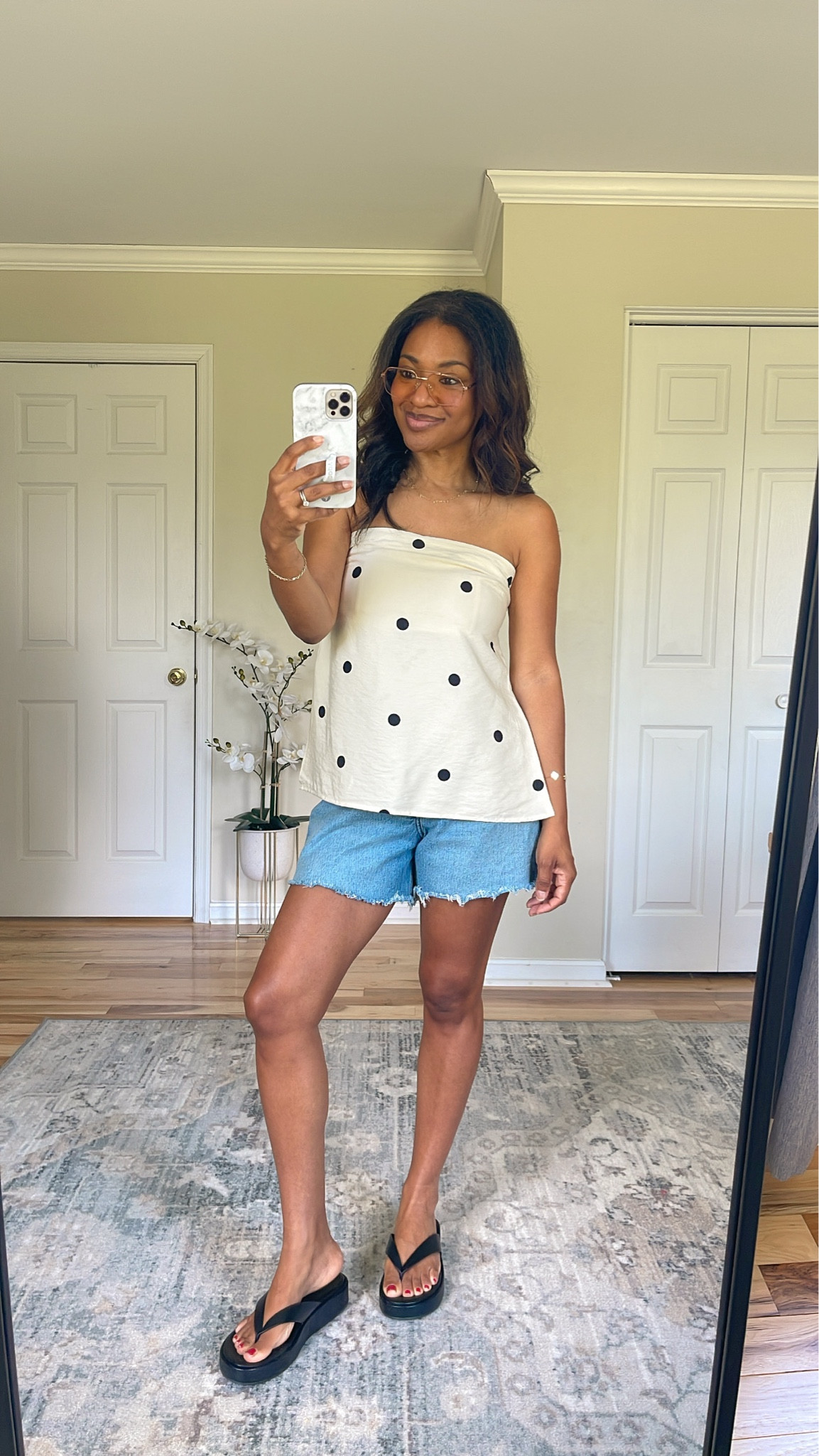 Wearing a small in the top and size 27 curve love in the shorts  

#LTKootd #LTKgrwm #LTKOver40