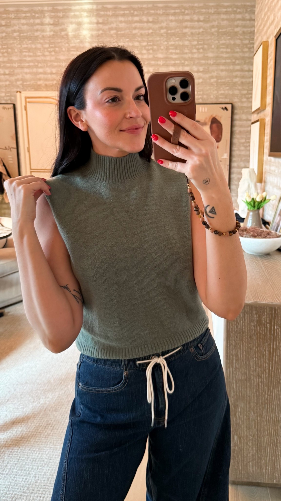 This sleeveless sweater is on sale and only $33 with code AFTIA 

#LTKSaleAlert #LTKootd #LTKSeasonal