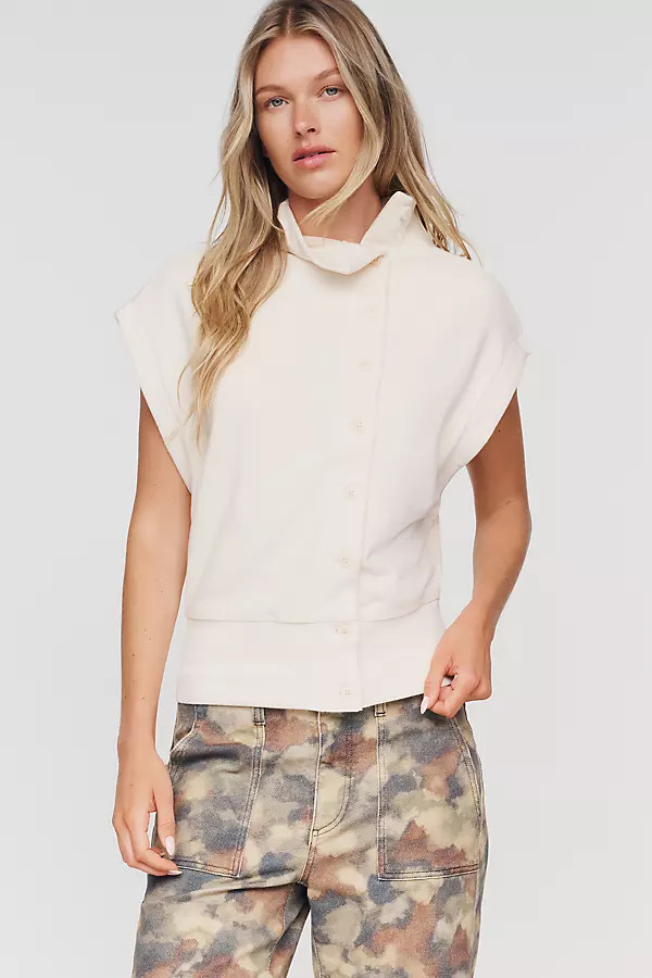 Funnel-Neck Short-Sleeve Sweater | Anthropologie (US)