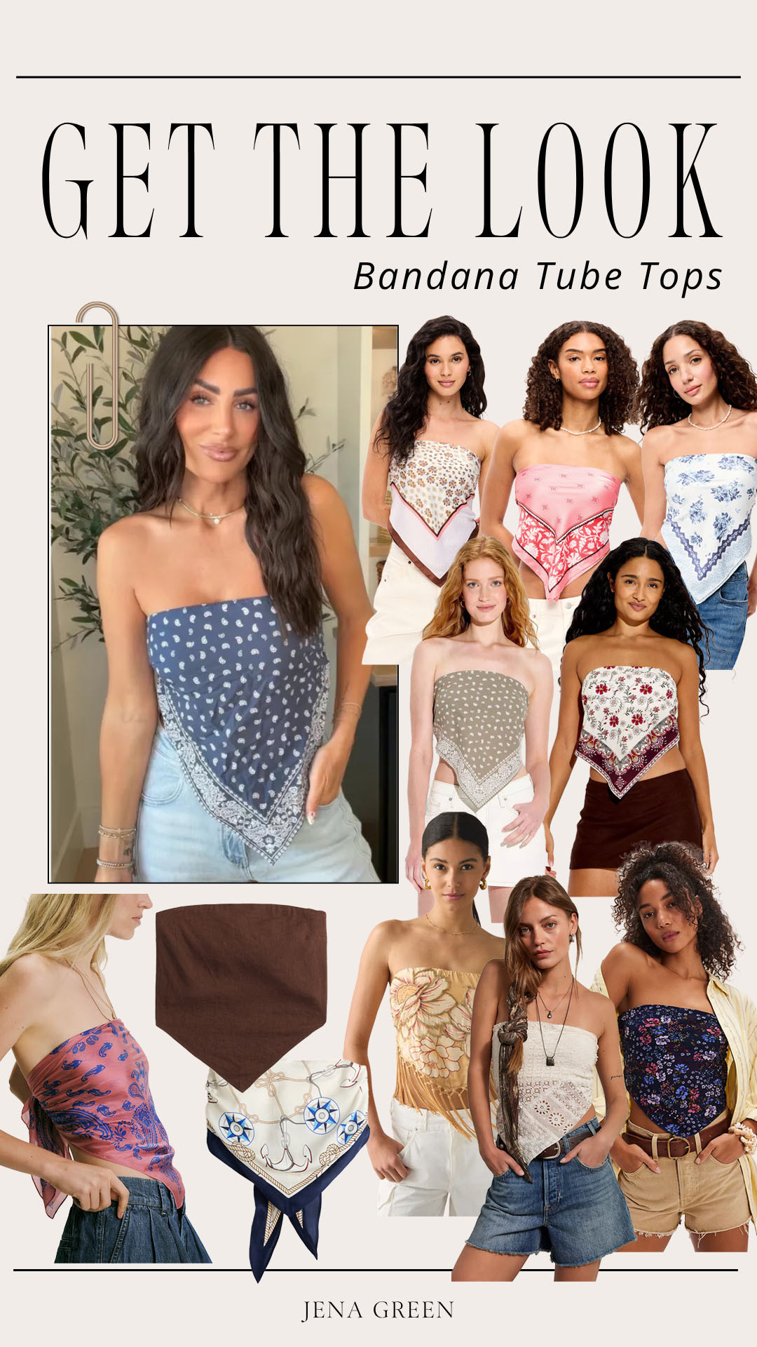 Get the Look Bandana Tops | Bandana Tube Tops 

 #LTKootd #LTKSeasonal