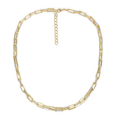 Guili 14K Gold Plated Cubic Zirconia Necklace, combining elegance and sparkle for a sophisticated accessory that complements any look. | Target