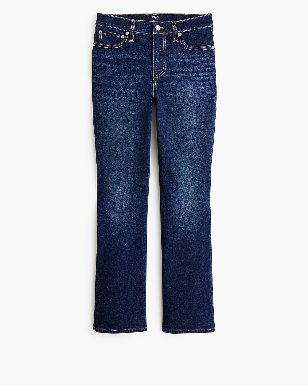 Petite mid-rise flare crop jean in all-day stretch | J.Crew Factory