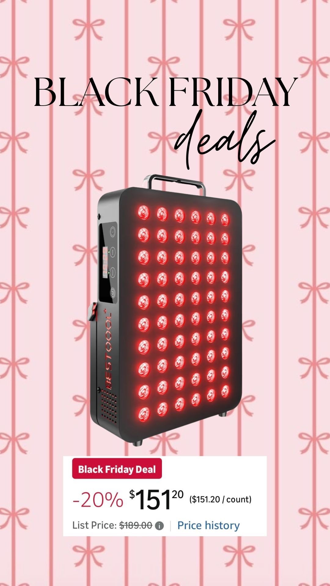 Red light therapy, Black Friday deals

#LTKGiftGuide #LTKCyberWeek #LTKSaleAlert