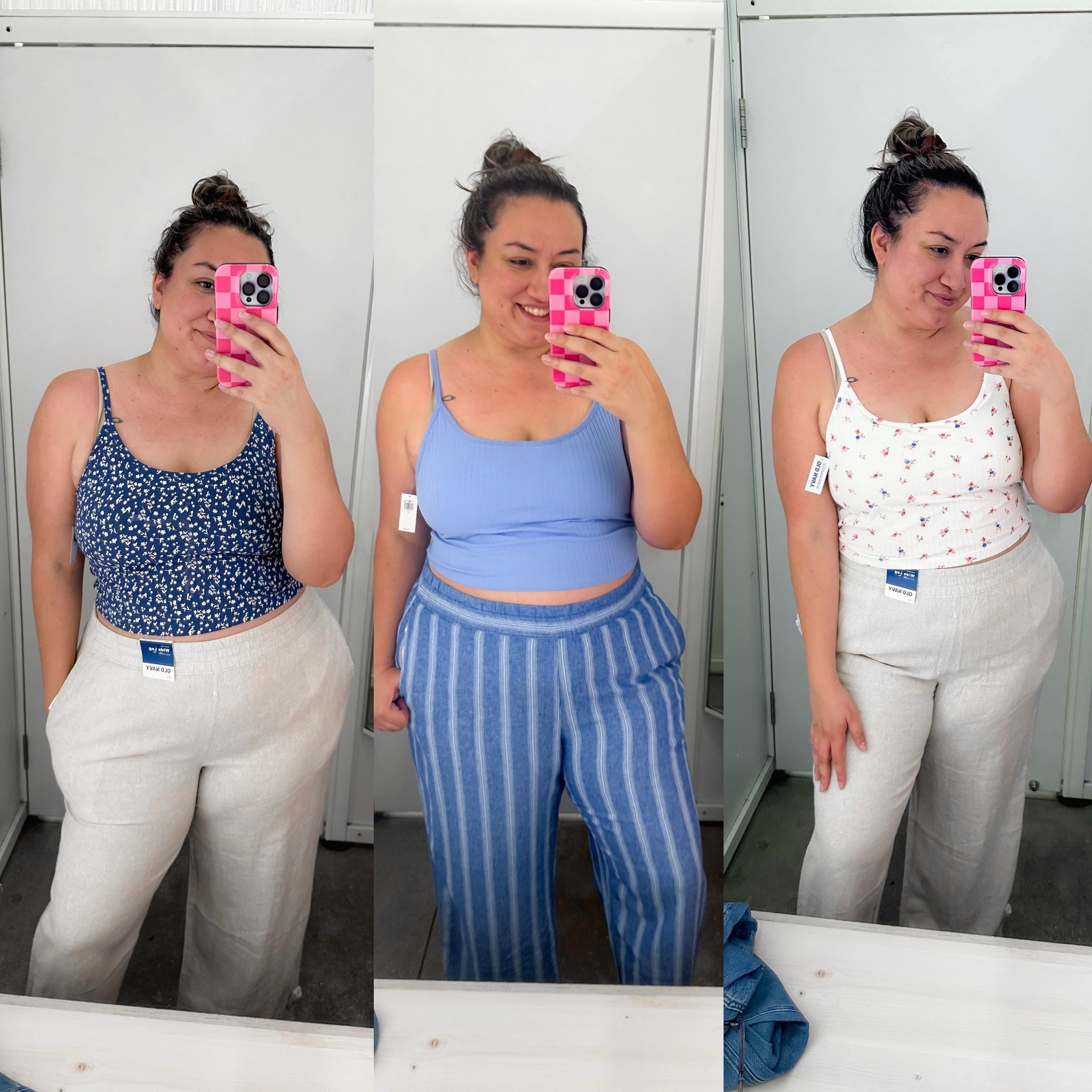 Old Navy Summer outfits with these cute Cami tanks and pull on linen pants! Wearing extra large in all! 

#LTKFindsUnder50 #LTKMidsize #LTKSummerSales