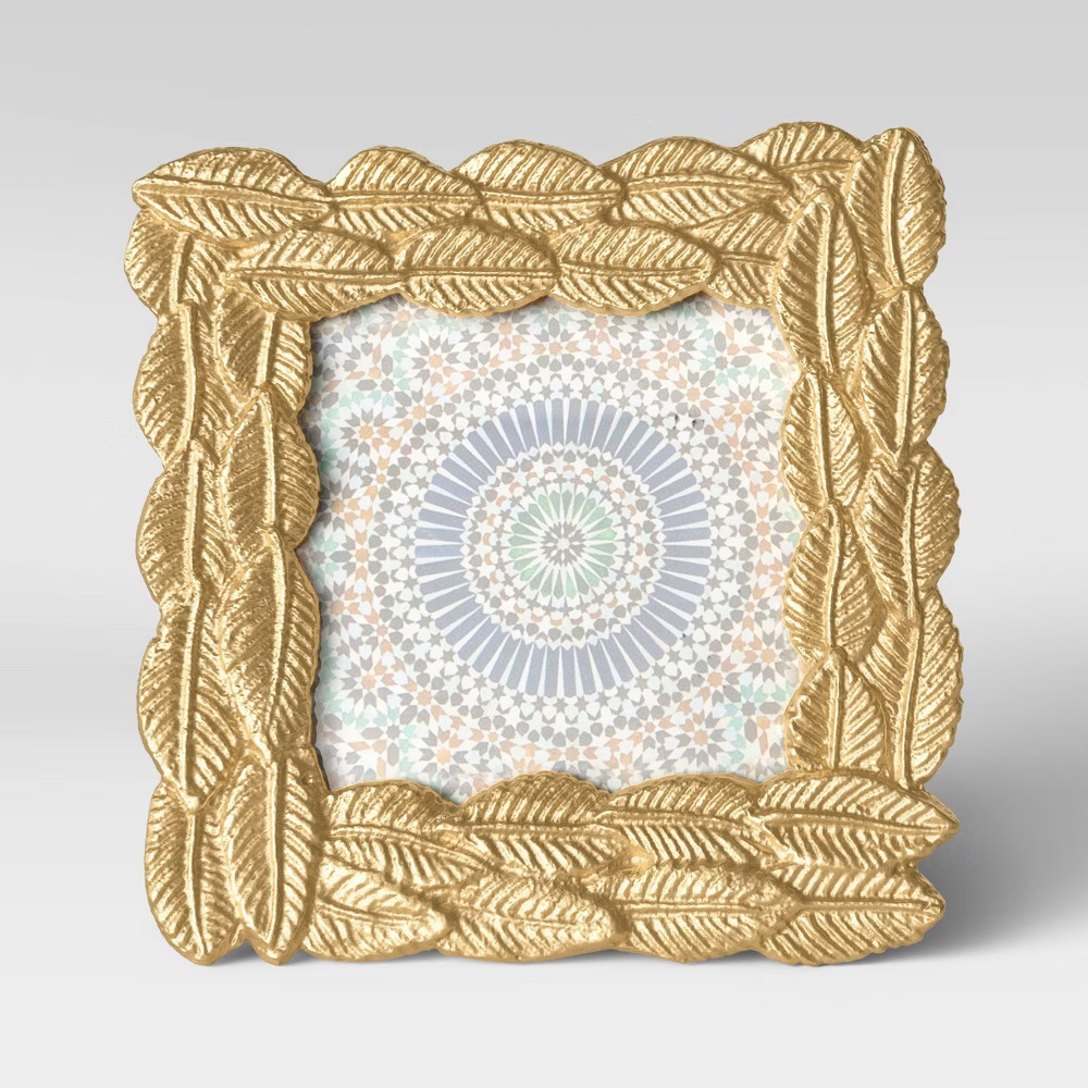 4" x 4" Metal Feather Frame Light Gold - Opalhouse™ | Target