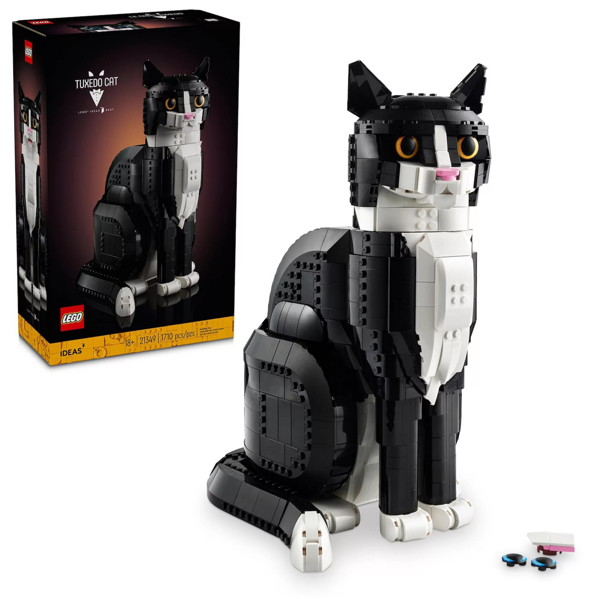 LEGO Tuxedo Cat Animal Lovers Home Decor 21349 Building Kit (1710 pieces) | Kohl's
