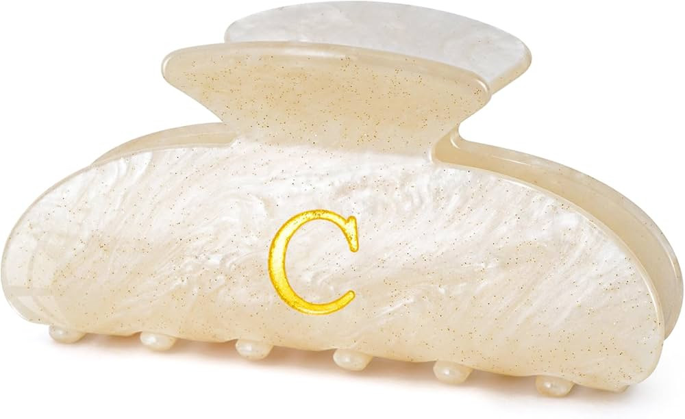 Preppy Hair Clips Hair Claws for Women Her - Personalized Cute Initial Hair Clips for Girlfriend ... | Amazon (US)