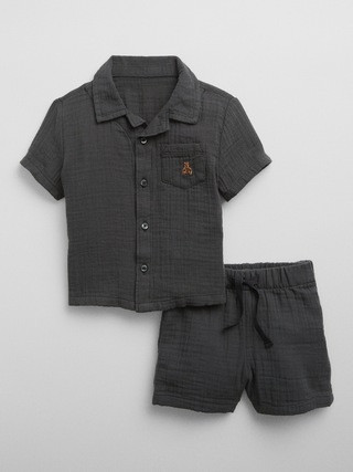 Baby Gauze Two-Piece Outfit Set | Gap Factory
