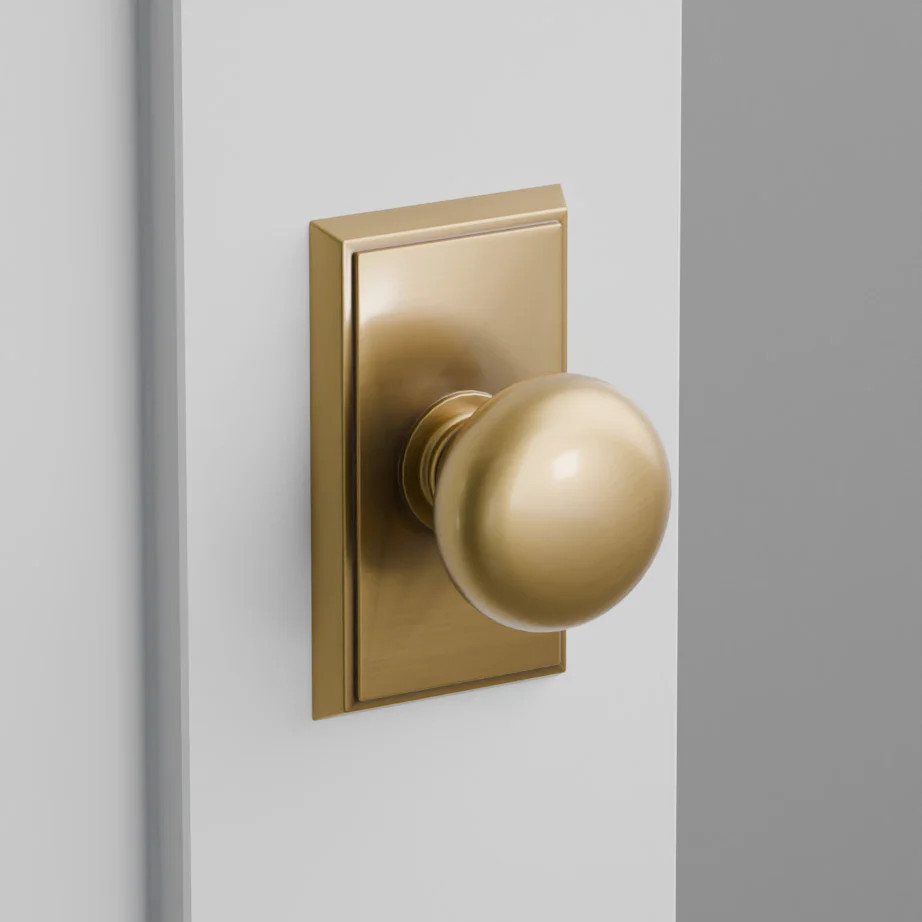 Providence Door Knob on Rectangular Rosette | San Diego Hardware