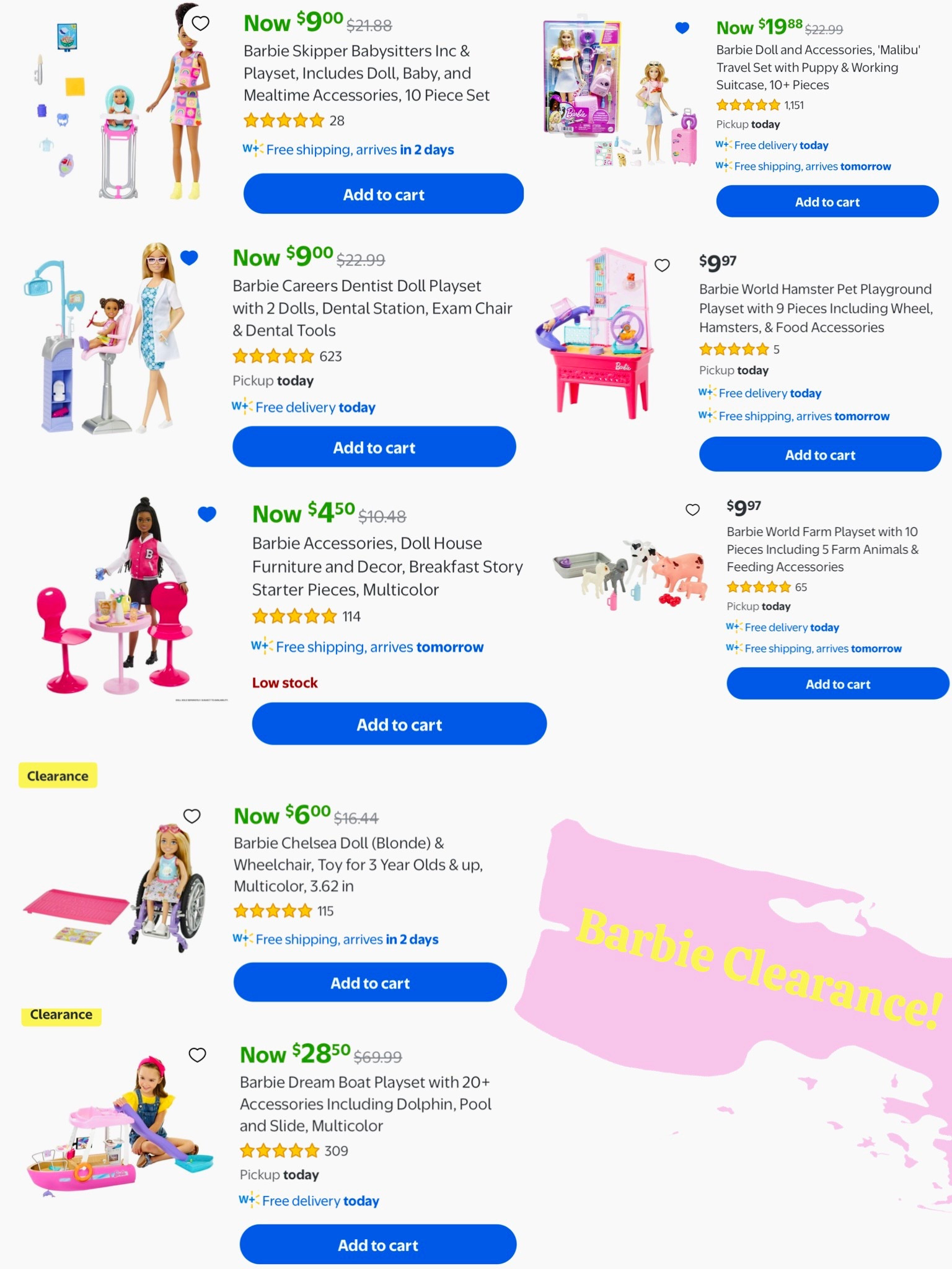 Barbie Clearance at Walmart! 🩷🩵

#LTKSpringSale #LTKKids #LTKFamily