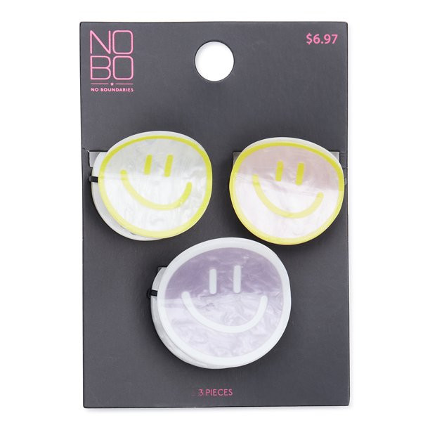 No Boundaries Juniors Decorative Hair Clips, 3-Pack | Walmart (US)