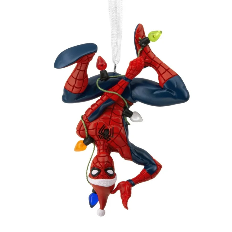 Hallmark Christmas Ornament (Marvel Spider-Man Hanging from Lights), 1 Count - Walmart.com | Walmart (US)