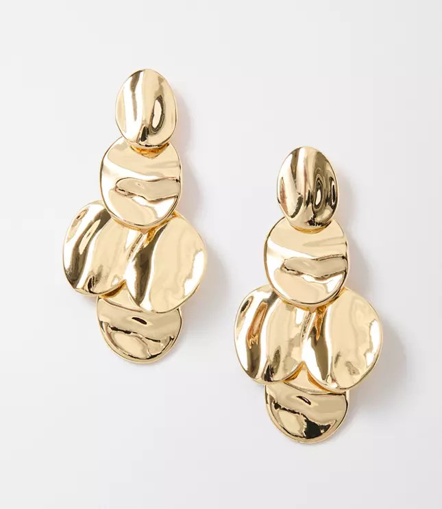 Molded Metal Statement Earrings | LOFT