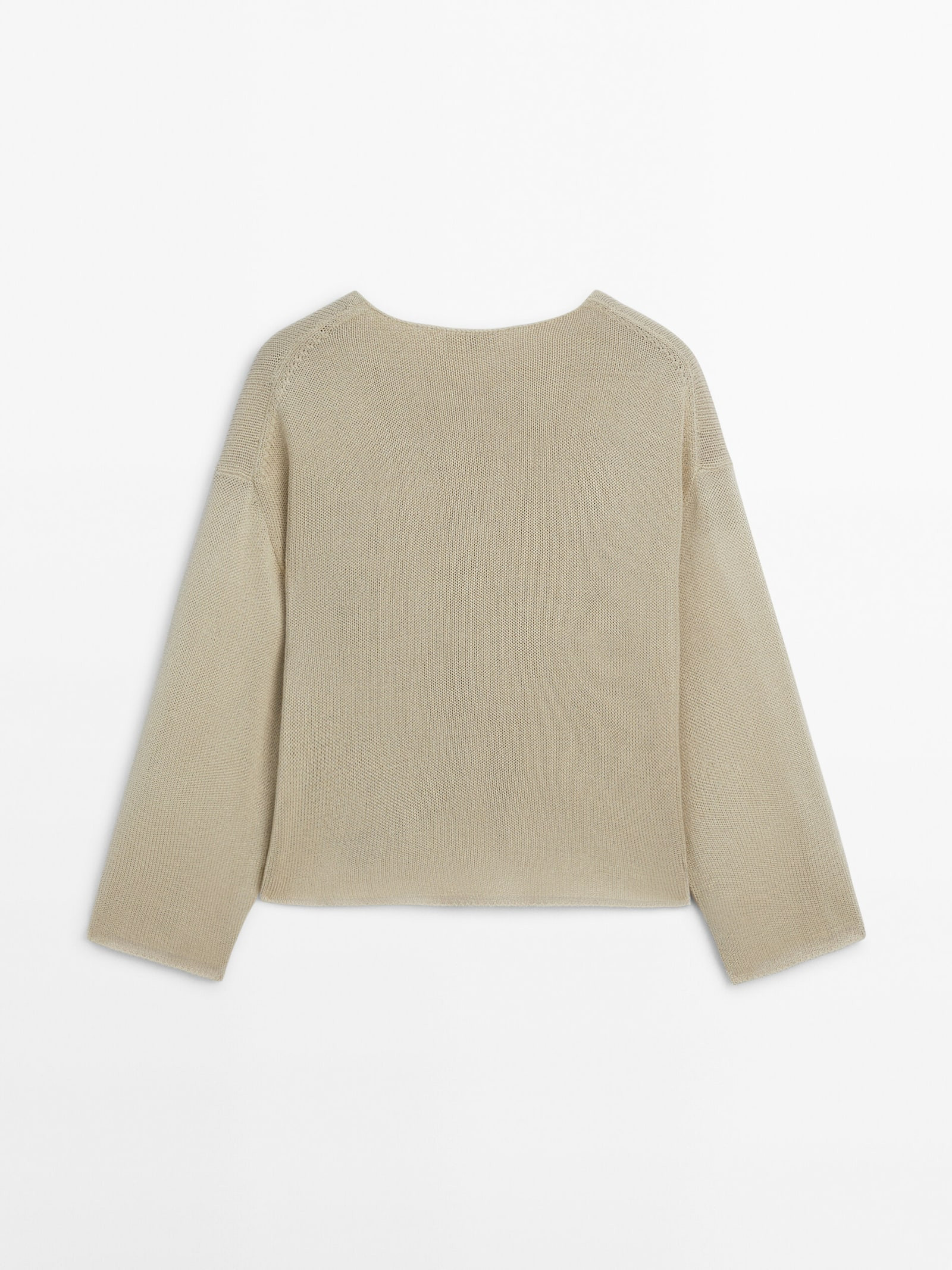 Cropped-Cape-Pullover mit Rundausschnitt | Massimo Dutti DE
