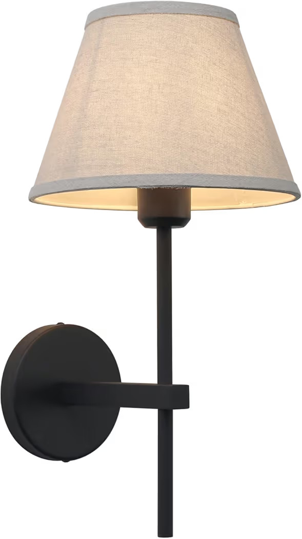 Pathson Vintage Linen Wall Sconce Big Flared Fabric Lampshade, Hardwired Wall Vanity Light Fixtur... | Amazon (US)