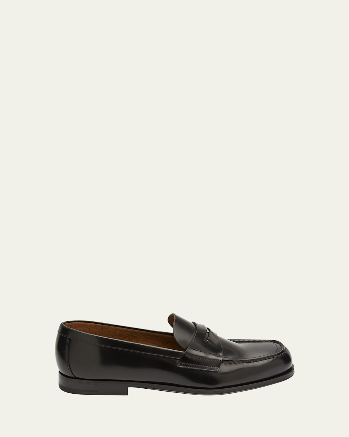 Men's Spazzolato Triangle Logo Penny Loafers | Bergdorf Goodman