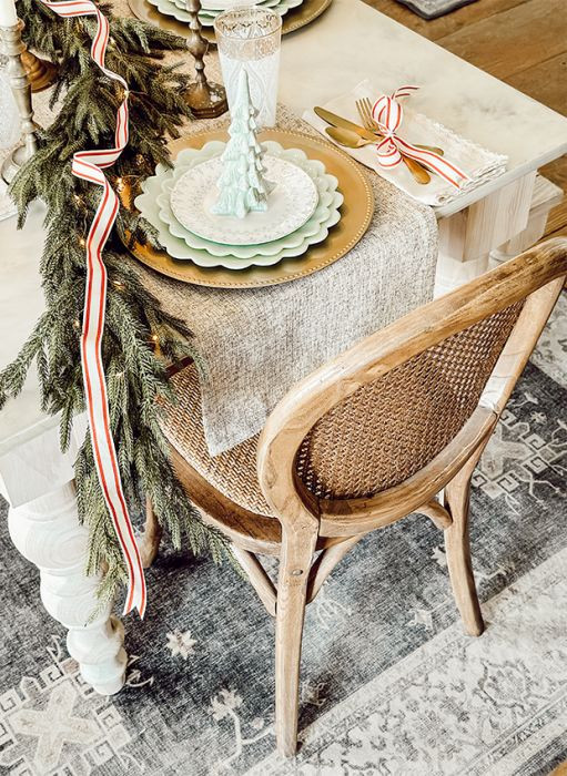 Bistro Style Cane Back Dining Chair | Antique Farm House