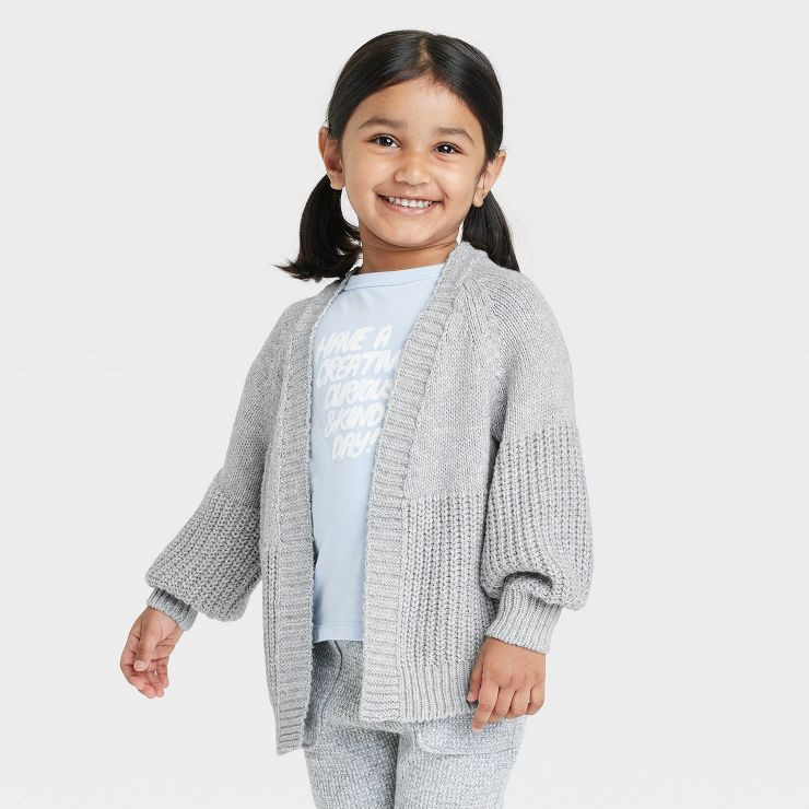 Toddler Girls' Cardigan - Cat & Jack™ Gray | Target