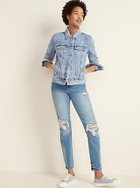 Distressed Jean Jacket for Women | Old Navy (US)