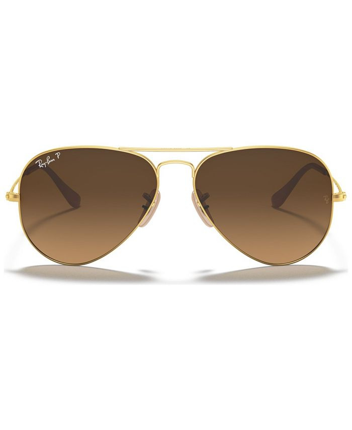 Ray-Ban Polarized Sunglasses, RB3025 AVIATOR & Reviews - Sunglasses by Sunglass Hut - Handbags & ... | Macys (US)