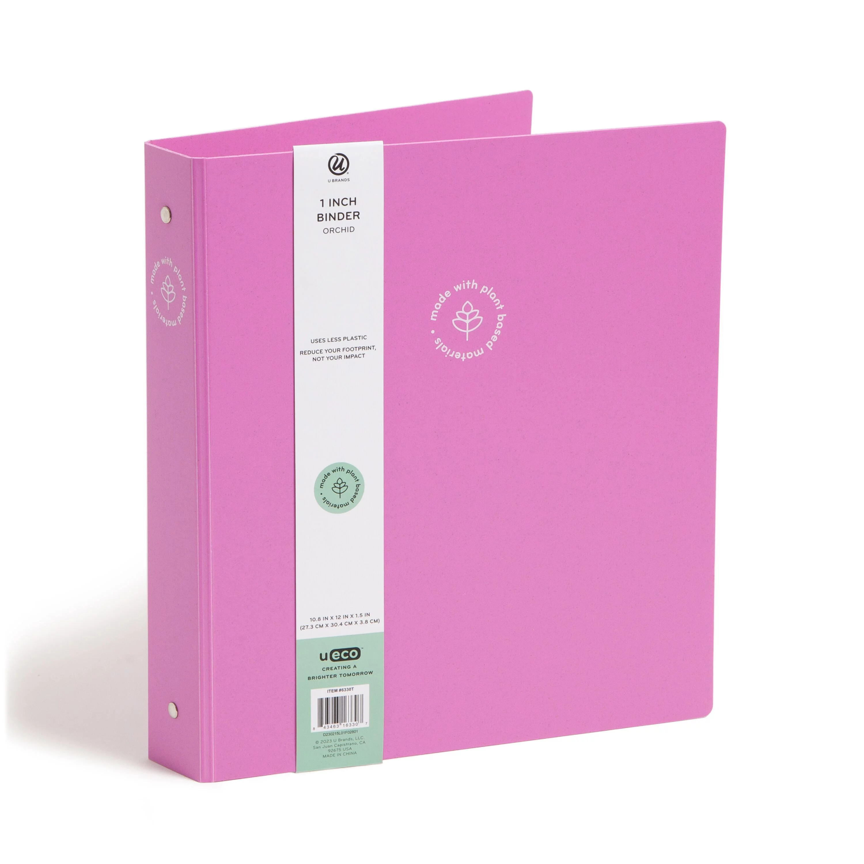 U Brands Eco Binder, 1 inch, 3-Ring, Pink, 6330T | Walmart (US)