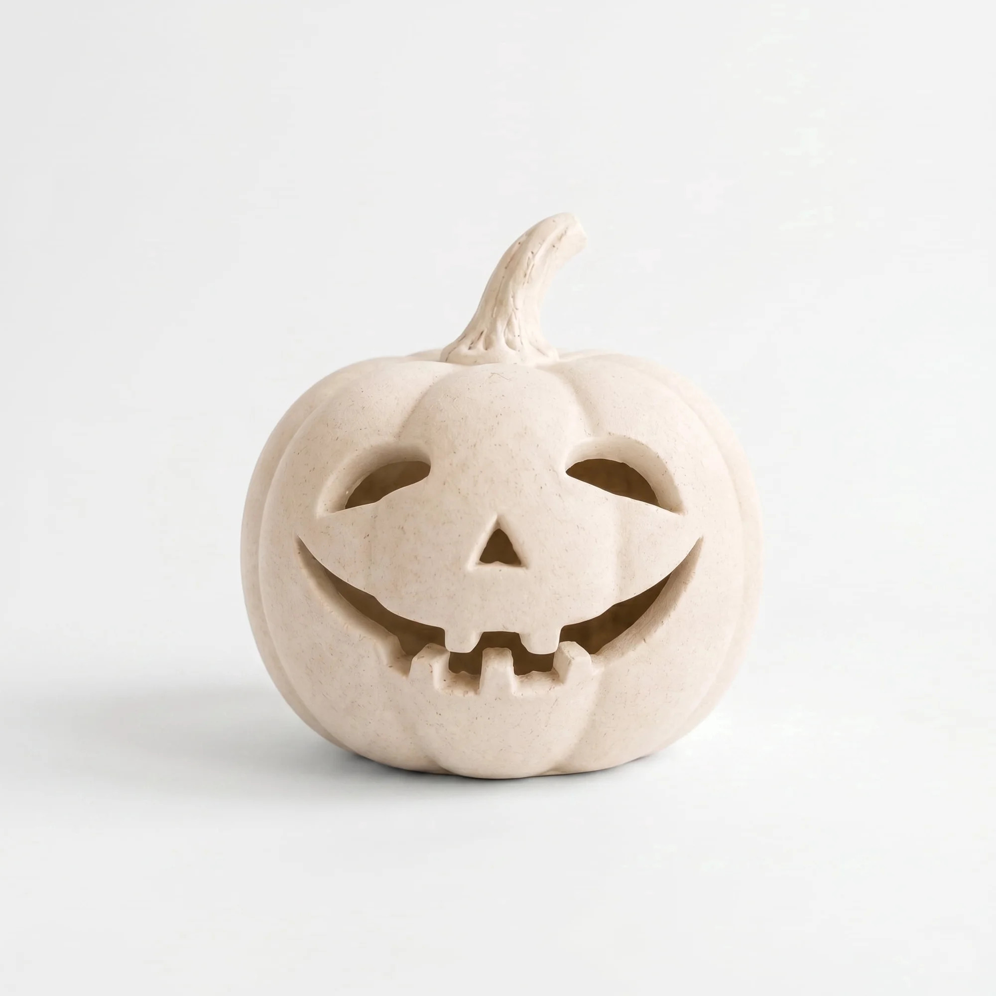 Halloween Handcrafted Jack-O'-Lantern, 5.5" Hand-Carved Pumpkin Decor, Durable Kiln-Fired Autumn ... | Walmart (US)