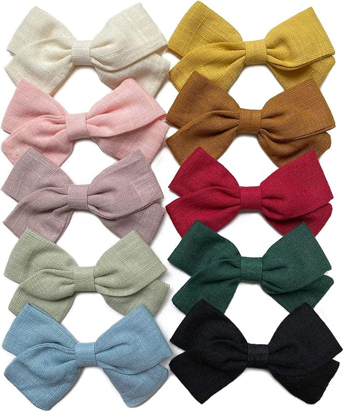 Baby Girl Hair Bow Clips Barrettes, Hair Accessories Alligator Clips for Toddlers, Little Girls, ... | Amazon (US)